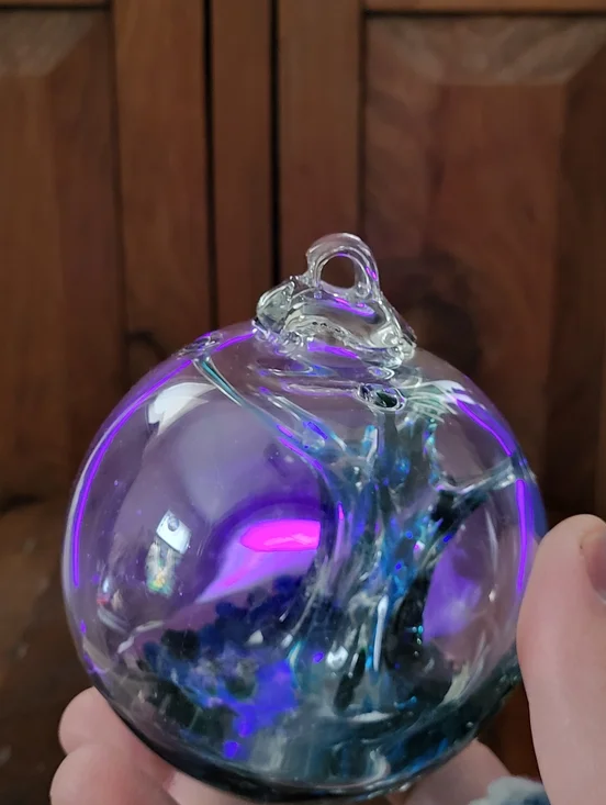 Handblown Glass Tree Of Life Orb - Picture 13 of 16